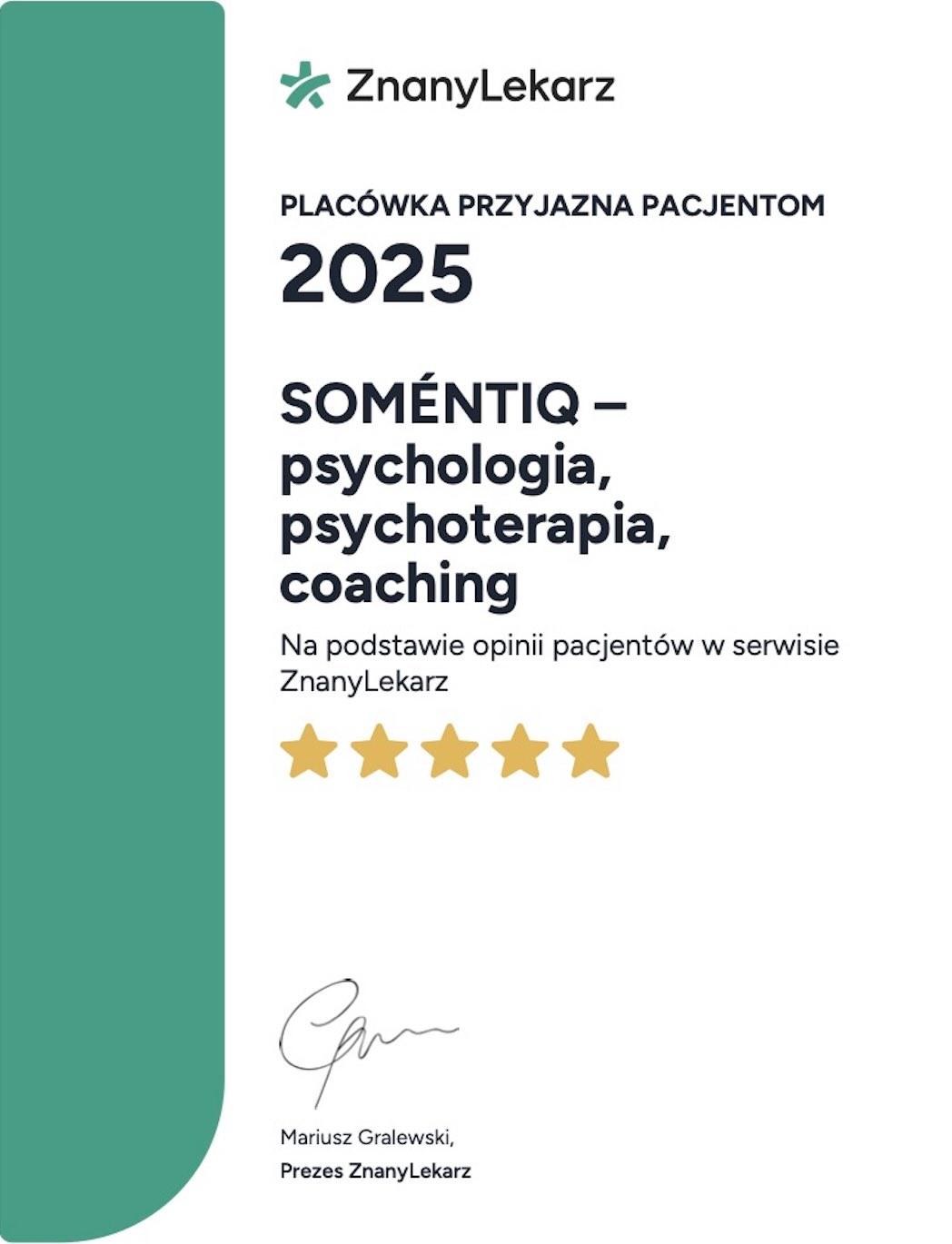 Somentiq psychologia certyfikat